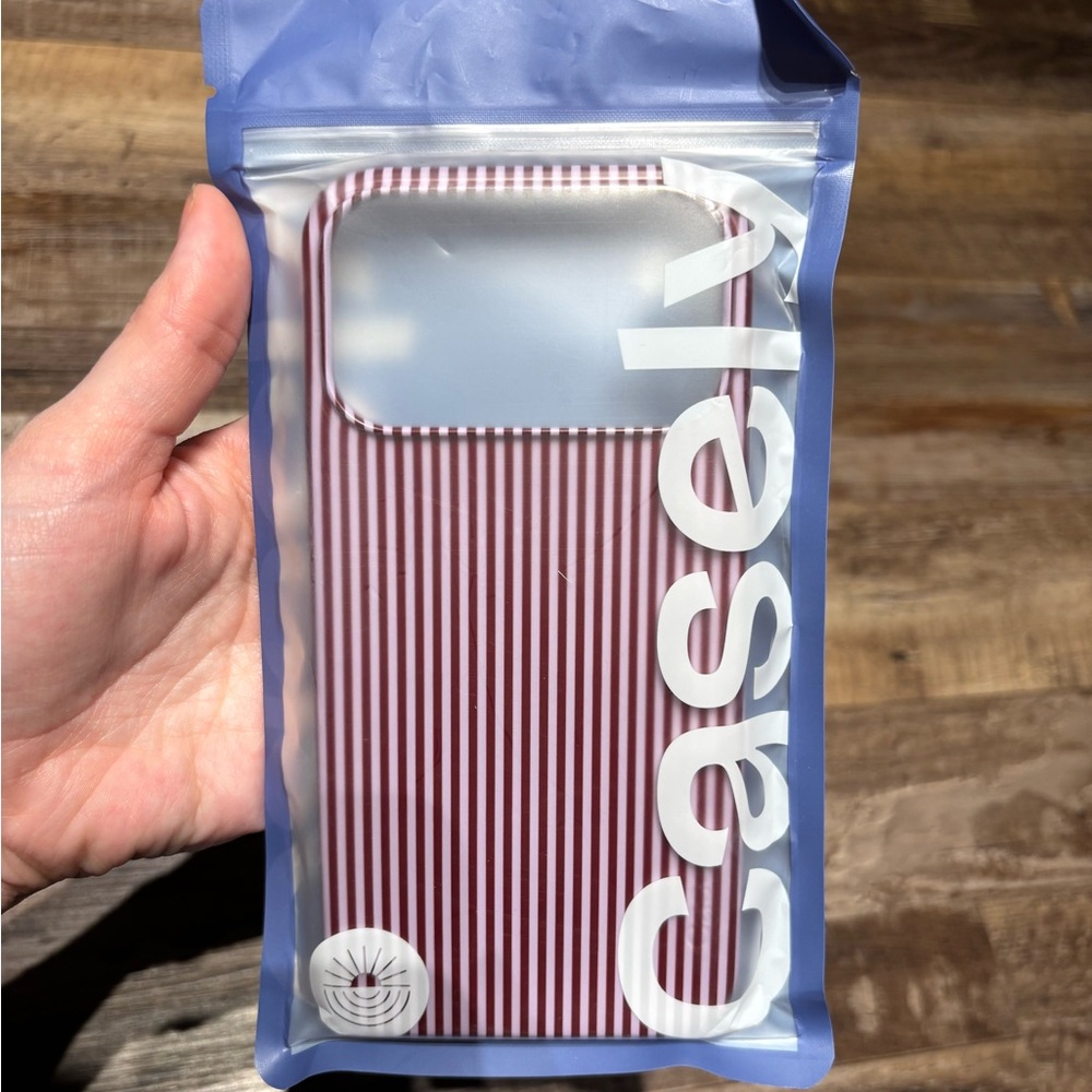 Phone Case - Burgundy Striped Protective Case